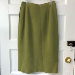 VINTAGE Pencil Skirt in Pear Green